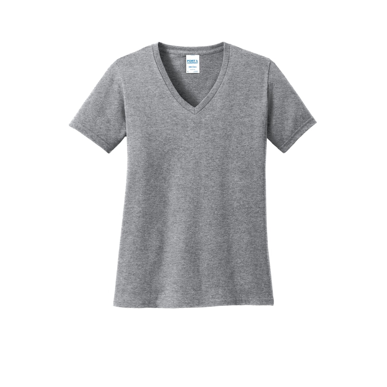 Port & Company® Ladies Core Cotton Neutrals V-Neck T-Shirt